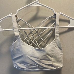 Lululemon white sports bra, size 4